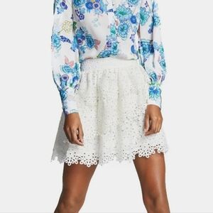 MISA Hylton for INC Eyelet Skirt in Cream . Size XXL NWT